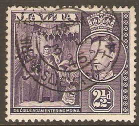 Malta 1938 2d Dull violet. SG222a.